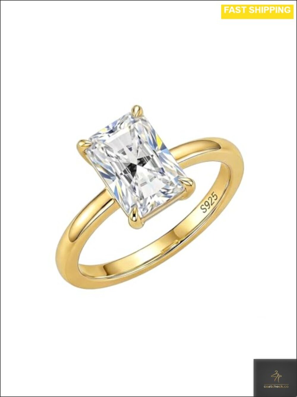 925 Sterling Silver Moissanite Engagement Ring Wedding Band Gift